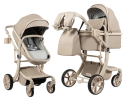 Коляска трансформер Farfello Aimile Adventurer экокожа бежевый Ecru ADV-13 2026