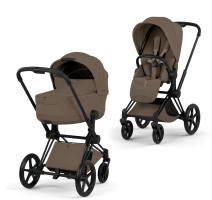 Коляска Cybex Priam V Style Collection Matt Black 2 в 1 Coconut Brown