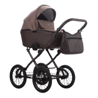 Детская коляска 2 в 1 MORENO SL NEW 11 коричневый+коричневая кожа коричневая рама