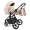 Коляска детская Peppy Monaco thermo 2 в 1 Beige (Молочный) рама серо-коричневая