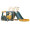 Игровой комплекс с горкой UNIX Kids Bus 171 см Yellow
