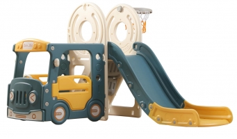 Игровой комплекс с горкой UNIX Kids Bus 171 см Yellow