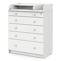 Детский пеленальный комод Атон М MAKS ЛДСП 80/5 с органайзером ясень тронхейм-белый