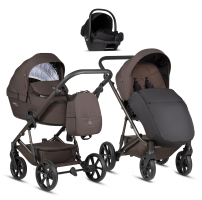 Детская коляска Tutis Viva 6 Plus Essential 3 в 1 с автокреслом Elo Lux EduSky Black 1612073 Dark Truffle