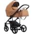 Детская коляска Bebetto Magnum Light SE Pro 2 в 1 04 рыжая кожа черная рама