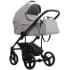 Детская коляска Bebetto Magnum Light SE Pro 2 в 1 06 св.серая кожа черная рама