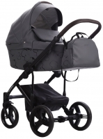 Детская коляска Bebetto Magnum Light SE Pro 2 в 1 07 т.серая кожа черная рама