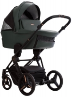 Детская коляска Bebetto Monti Pro 2 в 1 02 Stella т.зеленая кожа