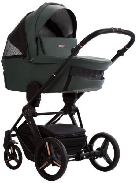 Детская коляска Bebetto Monti Pro 2 в 1 02 Stella т.зеленая кожа