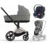 Коляска 3 в 1 Cybex Priam IV Rosegold и автокресло Aton B2 i-Size Mirage Grey/Bay Blue