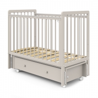 Кровать детская Pituso TINY ящик-маятник/колесо Кашемир