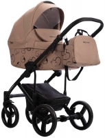 Детская коляска Bebetto Magnum Light SE 2 в 1 06 т.бежевый, черная рама