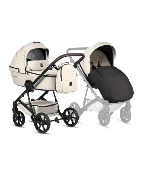 Коляска 2 в 1 Tutis Viva 6+ Leather, Vanilla (086)