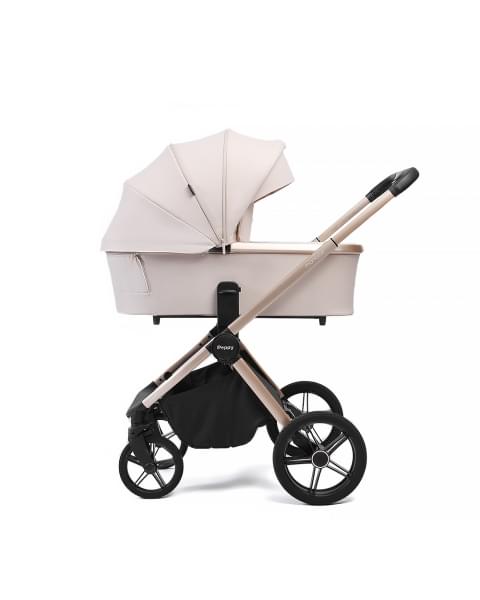 Коляска детская Peppy Monaco 2 в 1 Beige (бежевый), рама беж, шлифованный алюминий 2026