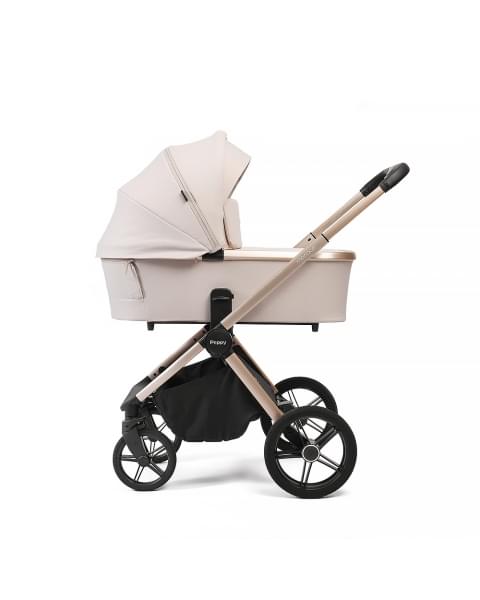 Коляска детская Peppy Monaco 2 в 1 Beige (бежевый), рама беж, шлифованный алюминий 2026