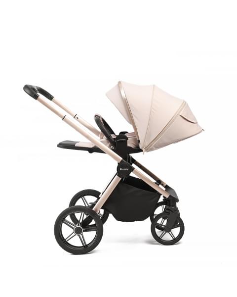 Коляска детская Peppy Monaco 2 в 1 Beige (бежевый), рама беж, шлифованный алюминий 2026