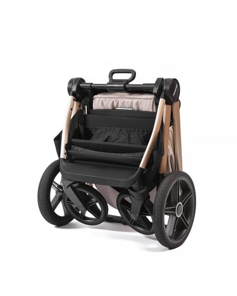 Коляска детская Peppy Monaco 2 в 1 Beige (бежевый), рама беж, шлифованный алюминий 2026