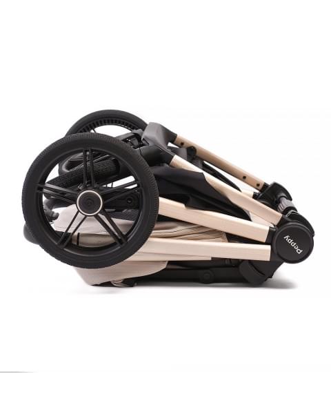 Коляска детская Peppy Monaco 2 в 1 Beige (бежевый), рама беж, шлифованный алюминий 2026