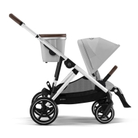 Прогулочная коляска для двойни Cybex Gazelle S Lava Grey (светло-серый)