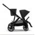 Прогулочная коляска для двойни и погодок Cybex Gazelle S Moon Black (Черный) рама Black Frame (Черная)