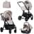 Детская коляска Farfello Baby Shell 3 в 1 2024 кофейный