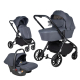 Детская коляска Farfello Baby Shell 3 в 1 2024 серый