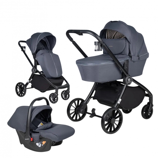 Детская коляска Farfello Baby Shell 3 в 1 2024 серый