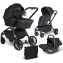 Детская коляска Farfello Baby Shell 3 в 1 2024 чёрный