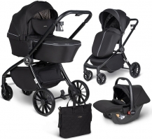 Детская коляска Farfello Baby Shell 3 в 1 2024 чёрный