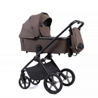 Коляска детская Peppy Monaco Plus 2 в 1 Brownie (коричневый), рама черная