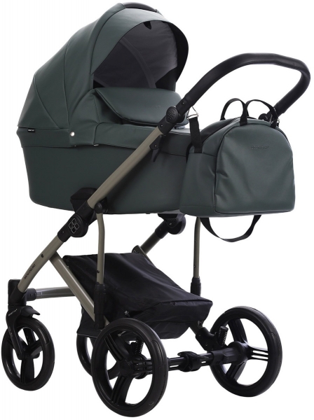 Детская коляска Bebetto Magnum Light Pro 2 в 1 08 зеленая кожа