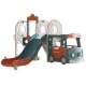 Игровой комплекс с горкой и качелями UNIX Kids Bus 171 см Red