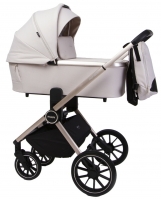 Коляска детская Peppy Monaco 2 в 1 GP Beige (бежевый), рама беж, шлифованный алюминий